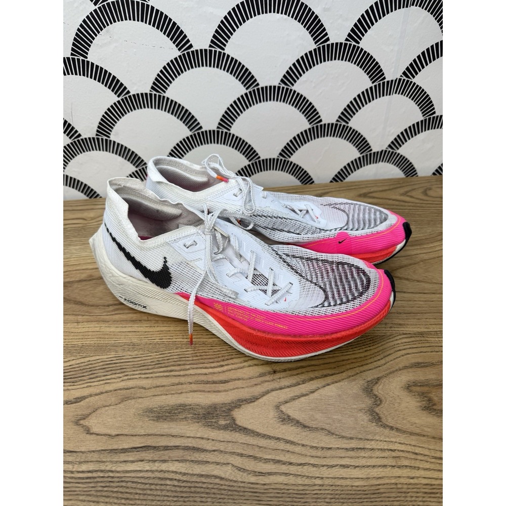 Nike ZoomX Vaporfly Next% 2 White Hyper Pink Mens Running Shoes DJ5457-100 US 12